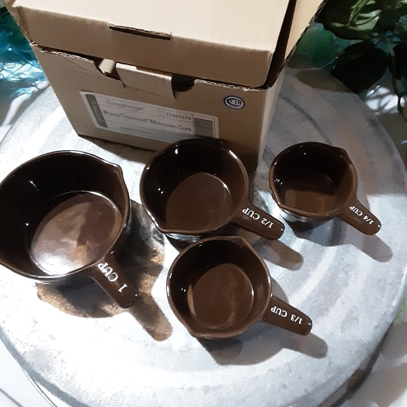 LONGABERGER WOVEN TRADITIONS MEASURING CUPS CHOCOLATE - Picture 3 of 4